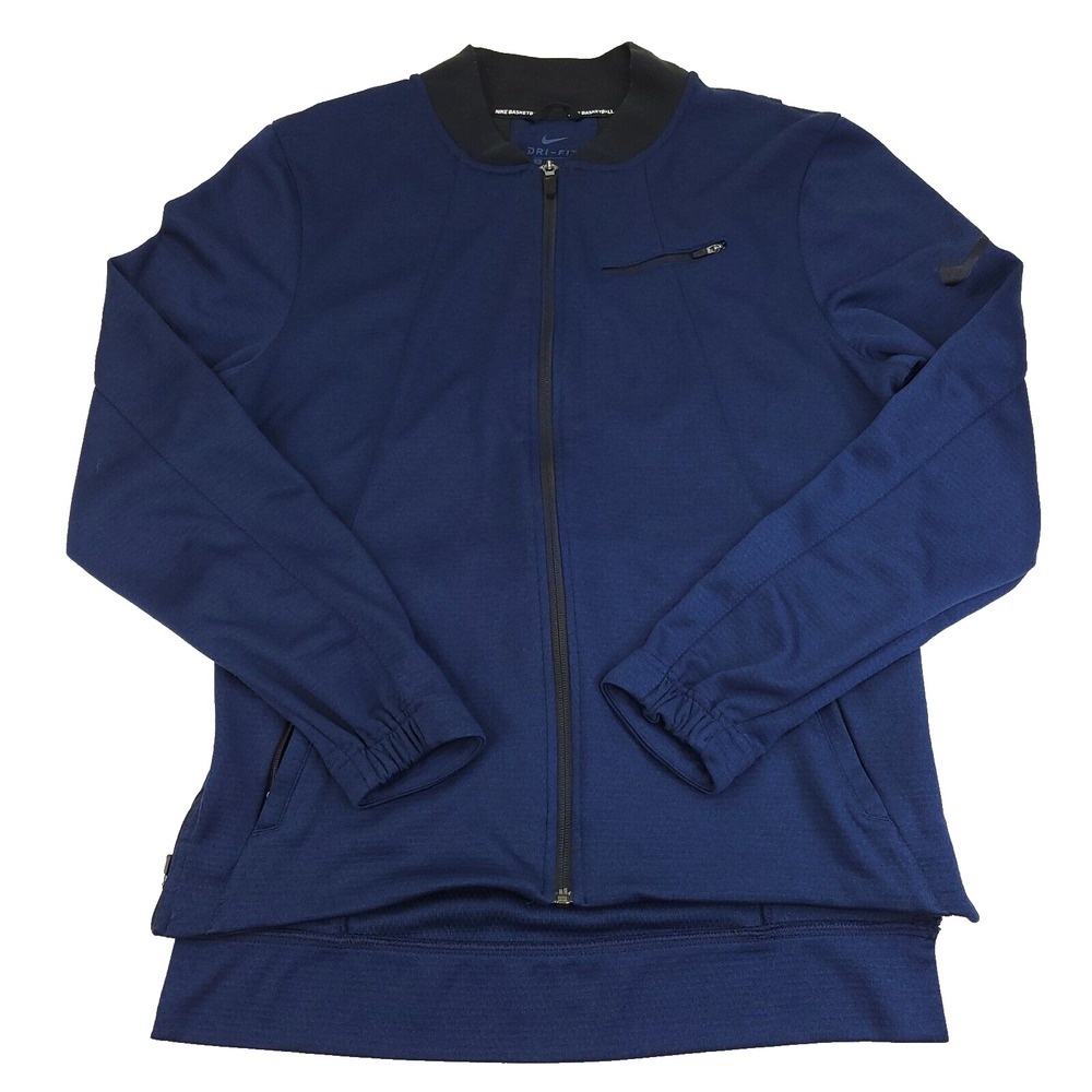 Nike Jacket Mens Medium Blue Hyperelite Showtime Full‎ Zip Stretch Athleisure